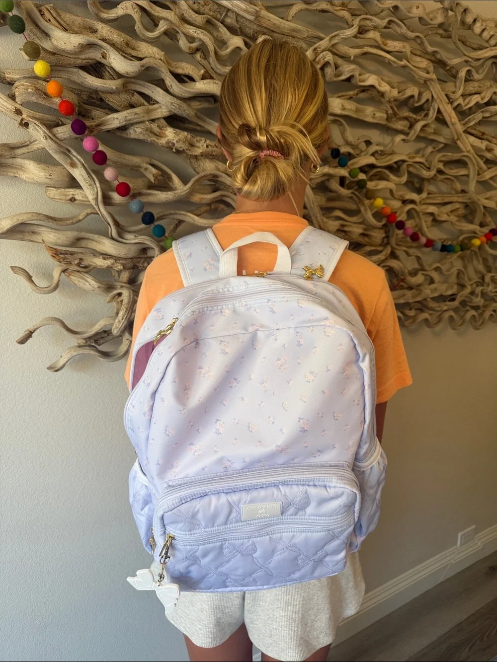 Love Shack Fancy / Target Lavender Quilted Backpack
